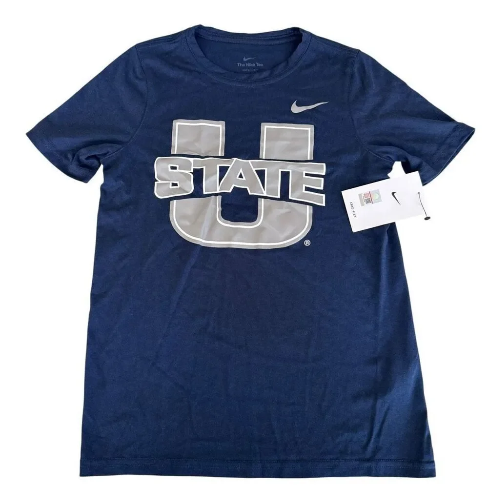 NIKE youth U-STATE T-SHIRT navy blue size M NWT